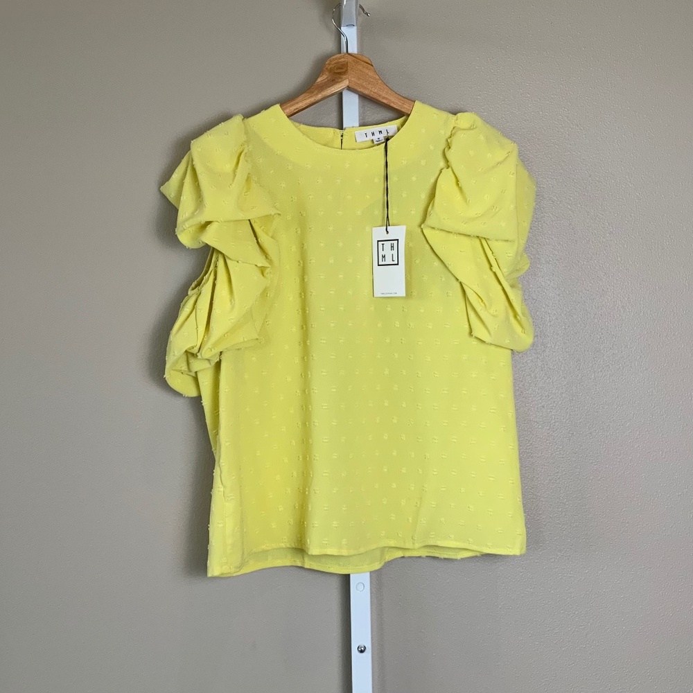 THML Ruffle Sleeve Top - Picture 3 of 16